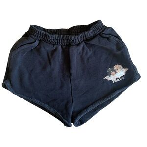 Fiorucci Women's Black Athletic Dolphin Cut Shorts